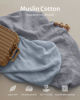 Picture of Blissful Diary Muslin Crib Sheets for Girl Boy, Boho Neutral Soft Cotton Baby Sheet for 52''x28'' Standard Crib Mattress, 2 Pack(Light Blue&Grey)