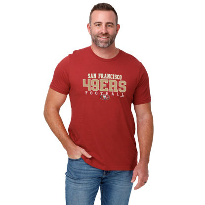 Picture of FOCO San Francisco 49ers Football Wordmark Primary Color T-Shirt - Small