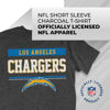 Picture of Team Fan Apparel NFL Adult Team Block Tagless T-Shirt - Cotton Blend - Charcoal - Perfect for Game Day - Comfort and Style (Los Angeles Chargers - Charcoal, Adult X-Large)