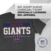 Picture of Team Fan Apparel NFL Adult Team Block Tagless T-Shirt - Cotton Blend - Charcoal - Perfect for Game Day - Comfort and Style (New York Giants - Charcoal, Adult Small)