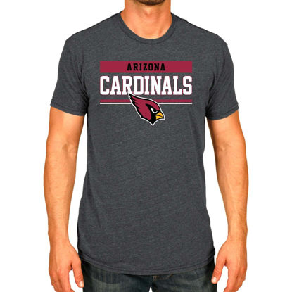 Picture of Team Fan Apparel NFL Adult Team Block Tagless T-Shirt - Cotton Blend - Charcoal - Perfect for Game Day - Comfort and Style (Arizona Cardinals - Charcoal, Adult Small)