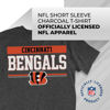 Picture of Team Fan Apparel NFL Adult Team Block Tagless T-Shirt - Cotton Blend - Charcoal - Perfect for Game Day - Comfort and Style (Cincinnati Bengals - Charcoal, Adult Small)