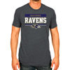 Picture of Team Fan Apparel NFL Adult Team Block Tagless T-Shirt - Cotton Blend - Charcoal - Perfect for Game Day - Comfort and Style (Baltimore Ravens - Charcoal, Adult X-Large)
