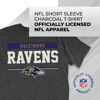Picture of Team Fan Apparel NFL Adult Team Block Tagless T-Shirt - Cotton Blend - Charcoal - Perfect for Game Day - Comfort and Style (Baltimore Ravens - Charcoal, Adult X-Large)