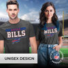 Picture of Team Fan Apparel NFL Adult Team Block Tagless T-Shirt - Cotton Blend - Charcoal - Perfect for Game Day - Comfort and Style (Buffalo Bills - Charcoal, Adult Small)
