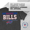 Picture of Team Fan Apparel NFL Adult Team Block Tagless T-Shirt - Cotton Blend - Charcoal - Perfect for Game Day - Comfort and Style (Buffalo Bills - Charcoal, Adult Small)