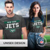 Picture of Team Fan Apparel NFL Adult Team Block Tagless T-Shirt - Cotton Blend - Charcoal - Perfect for Game Day - Comfort and Style (New York Jets - Charcoal, Adult X-Large)
