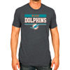 Picture of Team Fan Apparel NFL Adult Team Block Tagless T-Shirt - Cotton Blend - Charcoal - Perfect for Game Day - Comfort and Style (Miami Dolphins - Charcoal, Adult Small)