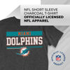 Picture of Team Fan Apparel NFL Adult Team Block Tagless T-Shirt - Cotton Blend - Charcoal - Perfect for Game Day - Comfort and Style (Miami Dolphins - Charcoal, Adult Small)