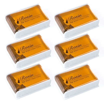 Picture of Rosin, Violin Rosin [6 Pack] Cello Viola Rosin for Violin Bow, Light Low Dust Resin, Violin Accessories by Dulphee