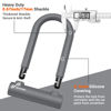 Picture of Sportneer Bike Lock - Heavy Duty Anti Theft Bike U Lock with 5ft Security Steel Cable - 17mm Shackle Bicycle U-Locks with Keys & Sturdy Mounting Bracket for Road, Mountain, Electric Bike, Grey