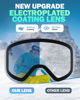 Picture of Snowalva Ski Goggles, Frameless OTG Snowboard Goggles with 2 UV400 Magnet Ski Lenses for Men & Women, Valentine's Day Gifts