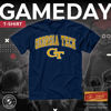 Picture of Georgia Tech Yellowjackets Adult Arch & Logo Soft Style Gameday T-Shirt - Navy, Large