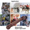 Picture of Hi Kiss Check Cord Large,Medium Small Dogs/Puppy Obedience Recall Training Agility Lead - 15ft 20ft 30ft 50ft Training Leash(Brown 30ft-Diam 1/2"-1 Hook)
