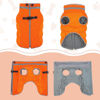 Picture of Lelepet Warm Dog Winter Coat Dog Coat Dog Cold Weather Coats Windproof Reflective Turtleneck Fleece Dog Jacket with Harness Thick Dog Fleece Vest Orange Dog Coat Dog Coats for Small Medium Large Dogs