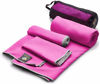 Picture of OlimpiaFit Quick Dry Towel - 3 Size Pack of Lightweight Microfiber Travel Towels w/Bag - Fast Drying Towel Set for Camping, Beach, Gym, Backpacking, Sports, Yoga & Swim Use