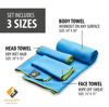 Picture of OlimpiaFit Quick Dry Towel - 3 Size Pack of Lightweight Microfiber Travel Towels w/Bag - Fast Drying Towel Set for Camping, Beach, Gym, Backpacking, Sports, Yoga & Swim Use