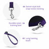 Picture of Hi Kiss Dog/Puppy Obedience Recall Training Agility Lead - 15ft 20ft 30ft 50ft 100ft Training Leash - Great for Training, Play, Camping, or Backyard(50ft,Black_Purple)