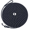 Picture of Hi Kiss Check Cord Large,Medium Small Dogs/Puppy Obedience Recall Training Agility Lead - 15ft 20ft 30ft 50ft Training Leash(Blck 15ft-Diam 1/3"-1 Hook)