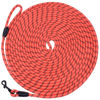 Picture of Hi Kiss Check Cord Large,Medium Small Dogs/Puppy Obedience Recall Training Agility Lead - 15ft 20ft 30ft 50ft Training Leash(Orange 15ft-Diam 1/2"-1 Hook)