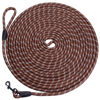 Picture of Hi Kiss Check Cord Large,Medium Small Dogs/Puppy Obedience Recall Training Agility Lead - 15ft 20ft 30ft 50ft Training Leash(Brown 30ft-Diam 1/3"-1 Hook)