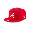 Picture of New Era Atlanta Braves MLB Basic 59Fifty Hat, Adult, Red/White, 7 3/4