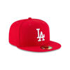 Picture of New Era 59Fifty MLB Basic Los Angeles Dodgers Scarlet Red Fitted Headwear Cap (7-55.8cm)