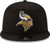 Picture of New Era Men NFL 9FIFTY Adjustable Snapback Hat Cap One Size Fits All (Minnesota Vikings Black)