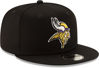 Picture of New Era Men NFL 9FIFTY Adjustable Snapback Hat Cap One Size Fits All (Minnesota Vikings Black)