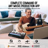 Picture of M-WAVE 25 Key USB MIDI Keyboard Controller With 16 Backlit Drum Pads, Bluetooth Semi Weighted Professional dynamic keybed 8 Knobs and Music Production,Software Included (16 Drum Black)