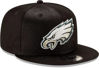 Picture of New Era NFL 9FIFTY Adjustable Snapback Hat Cap One Size Fits All (Philadelphia Eagles - Black)