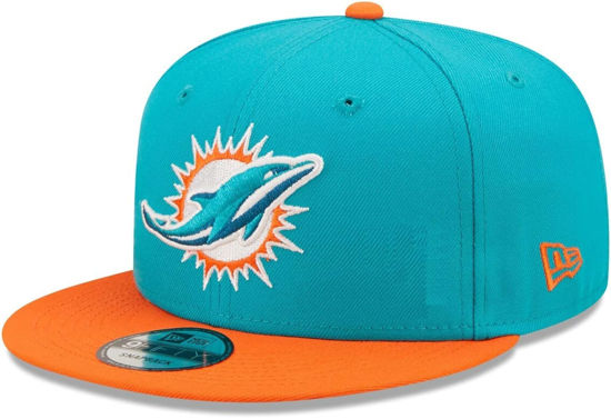 Picture of New Era NFL 9FIFTY 2-Tone Adjustable Snapback Hat Cap One Size Fits All (Miami Dolphins)
