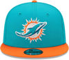 Picture of New Era NFL 9FIFTY 2-Tone Adjustable Snapback Hat Cap One Size Fits All (Miami Dolphins)