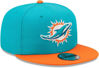 Picture of New Era NFL 9FIFTY 2-Tone Adjustable Snapback Hat Cap One Size Fits All (Miami Dolphins)