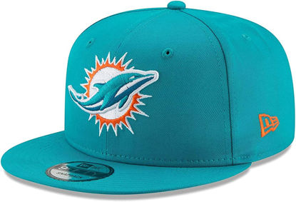 Picture of New Era NFL 9FIFTY Adjustable Snapback Hat Cap One Size Fits All (Miami Dolphins)