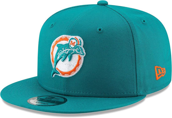 Picture of New Era NFL 9FIFTY Adjustable Snapback Hat Cap One Size Fits All (Miami Dolphins Historic Logo)