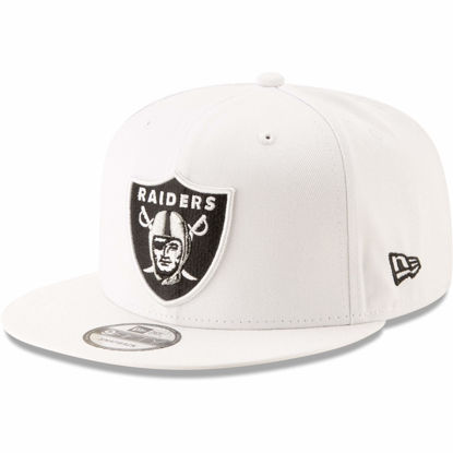 Picture of New Era NFL 9FIFTY Adjustable Snapback Hat Cap One Size Fits All (Las Vegas Raiders White)
