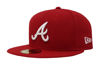 Picture of New Era Atlanta Braves MLB Basic 59Fifty Hat, Adult, Red/White, 7 7/8