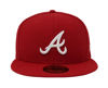 Picture of New Era Atlanta Braves MLB Basic 59Fifty Hat, Adult, Red/White, 7 7/8