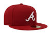 Picture of New Era Atlanta Braves MLB Basic 59Fifty Hat, Adult, Red/White, 7 7/8