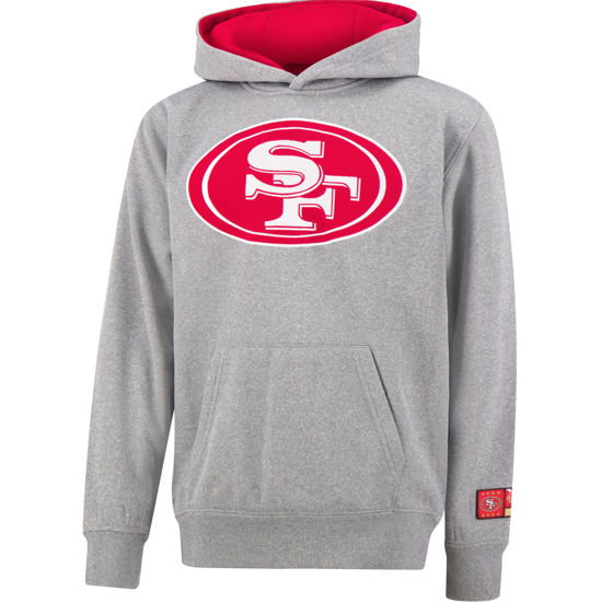 Picture of Ultra Game Youth Extra Soft Poly Dry Fleece Pullover, Heather Gray, 14/16