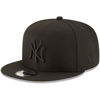 Picture of New Era MLB 9FIFTY Black Black Adjustable Snapback Hat Cap One Size Fits All (New York Yankees)
