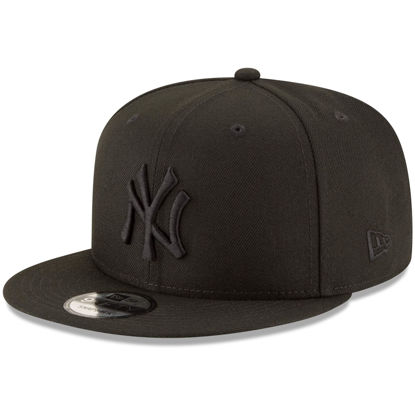 Picture of New Era MLB 9FIFTY Black Black Adjustable Snapback Hat Cap One Size Fits All (New York Yankees)