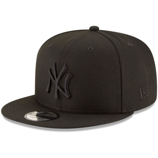 Picture of New Era MLB 9FIFTY Black Black Adjustable Snapback Hat Cap One Size Fits All (New York Yankees)