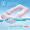 Picture of Cute Castle Cooling Cover Pregnancy Pillows, Soft U-Shape Maternity Pillow with Removable Cover - Full Body Pillows for Adults Sleeping - Pregnancy Must Haves - Jumbo 57 Inch - Purple