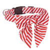 Picture of ADOGGYGO Christmas Dog Collar with Bow, Adjustable Cotton Stripe Bowtie Dog Christmas Collars for Small Medium Large Dogs Pets (Medium, Red & White)