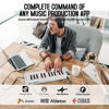 Picture of M-WAVE 25 Key Bluetooth USB MIDI Keyboard Controller, Portable and Rechargeable Midi Controller For Mac and PC, Dynamic Keybed Music Production, Smart Chord, Scale Modes, Software Included (Mini)