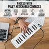 Picture of M-WAVE 25 Key Bluetooth USB MIDI Keyboard Controller, Portable and Rechargeable Midi Controller For Mac and PC, Dynamic Keybed Music Production, Smart Chord, Scale Modes, Software Included (Mini)