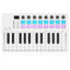 Picture of M-WAVE 25 Key USB MIDI Keyboard Controller With 16 Backlit Drum Pads, Bluetooth Semi Weighted Professional dynamic keybed 8 Knobs and Music Production,Software Included (16 Drum White)