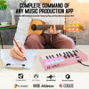 Picture of M-WAVE 25 Key USB MIDI Keyboard Controller With 8 Backlit Drum Pads, Bluetooth Semi Weighted Professional dynamic keybed 8 Knobs and Music Production,Software Included (Pink)